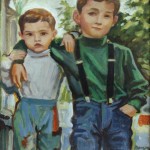 Copiii mei - 30 x 40 cm, acril-carton