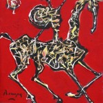 Don Quijote IV - 25 x 30 cm, acril panza